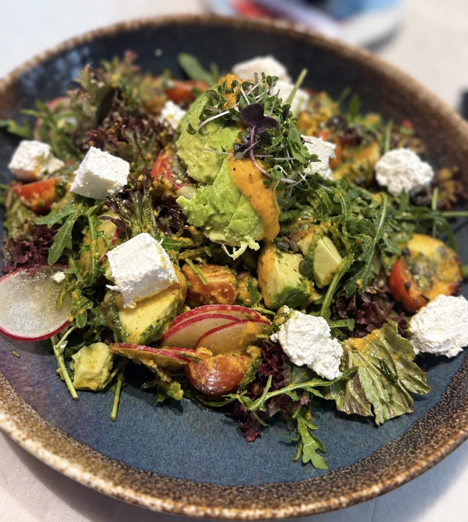 Avocado Salad with Feta and Ginger Dressing